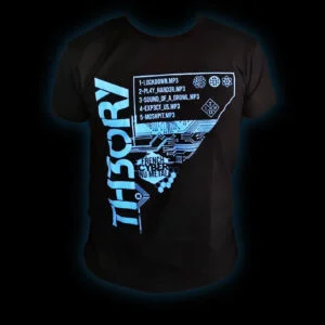 T-shirt bleu "Cyber"