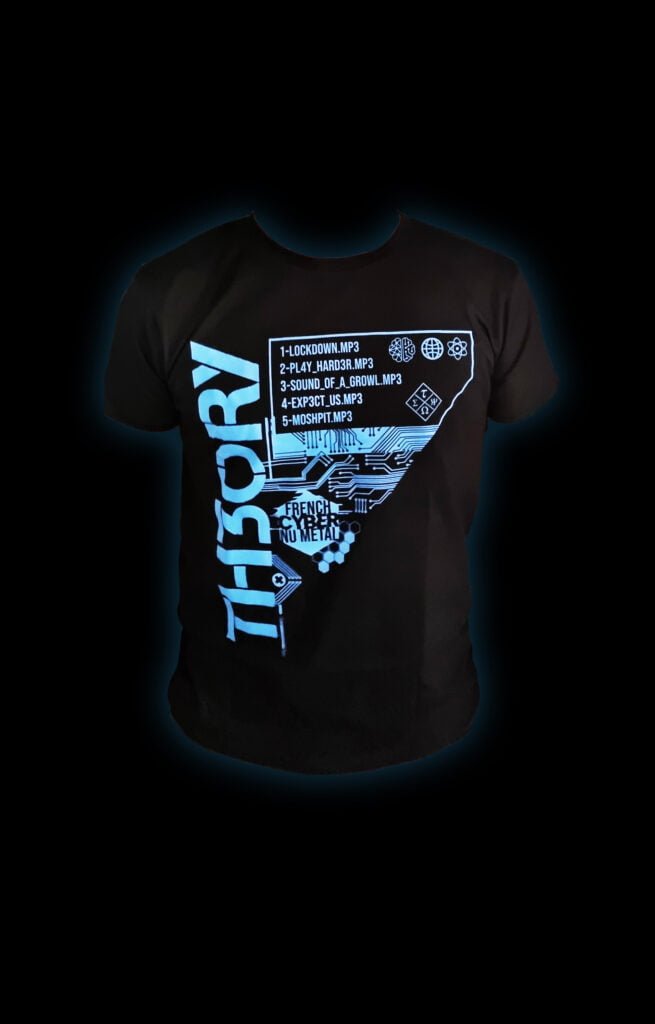 T-shirt bleu "Cyber"