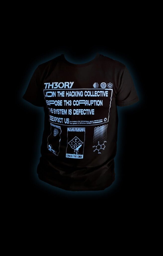 T-shirt bleu "Hacker"